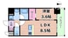 リヴェント福島 1LDKの間取り