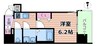 コンフォリア新梅田 1Kの間取り