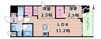 間取図 セレニテフラン梅田