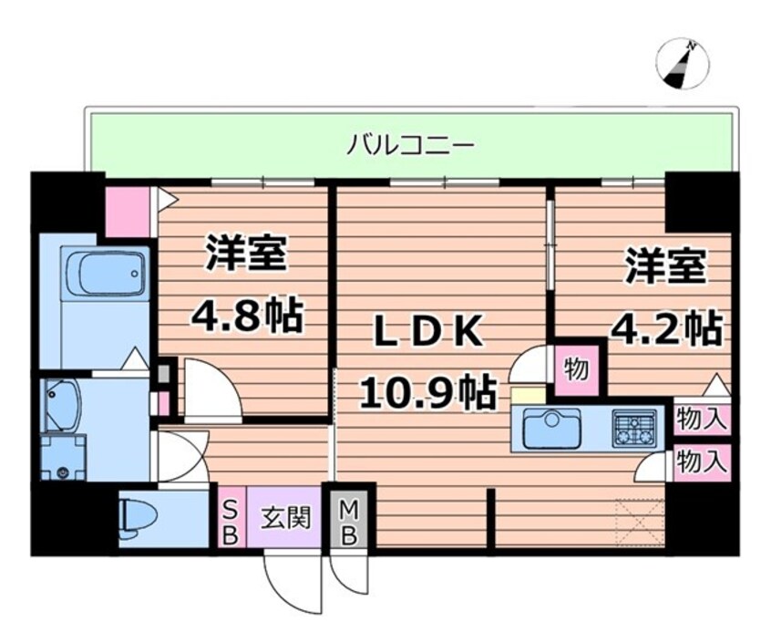 間取図 リヴェント福島野田