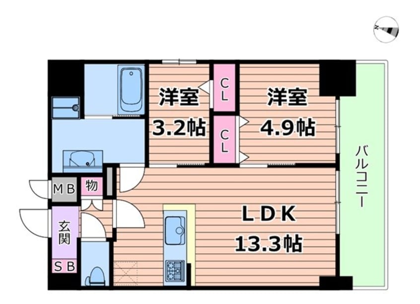 間取図 リヴェント福島野田