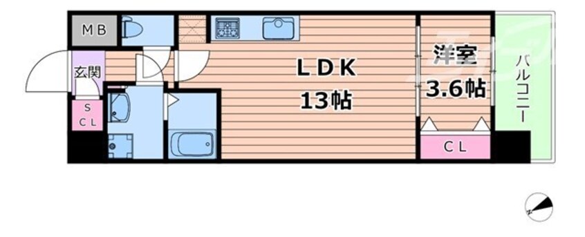 間取図 スプランディッド福島WEST