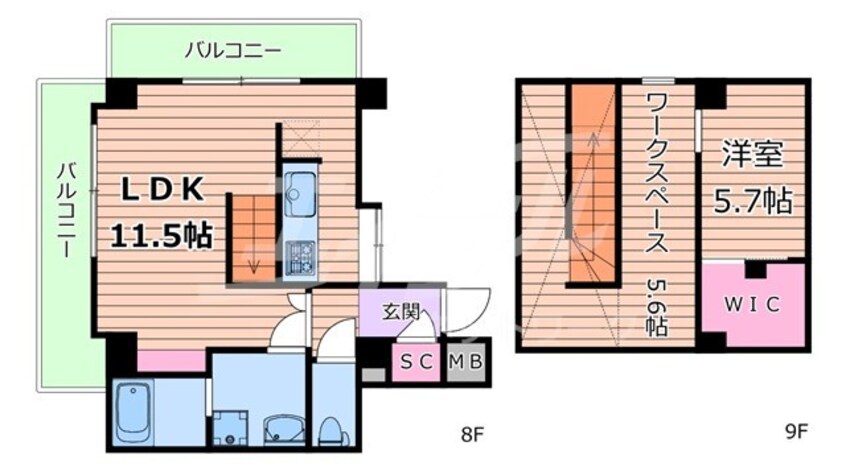 間取図 アウスレーベン都島Ⅰ