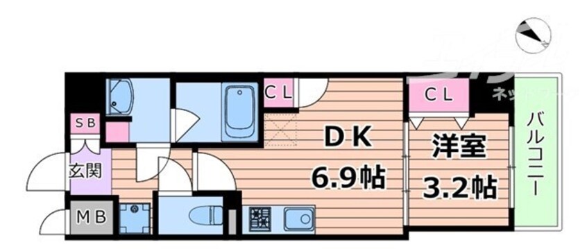 間取図 Dimora靭公園