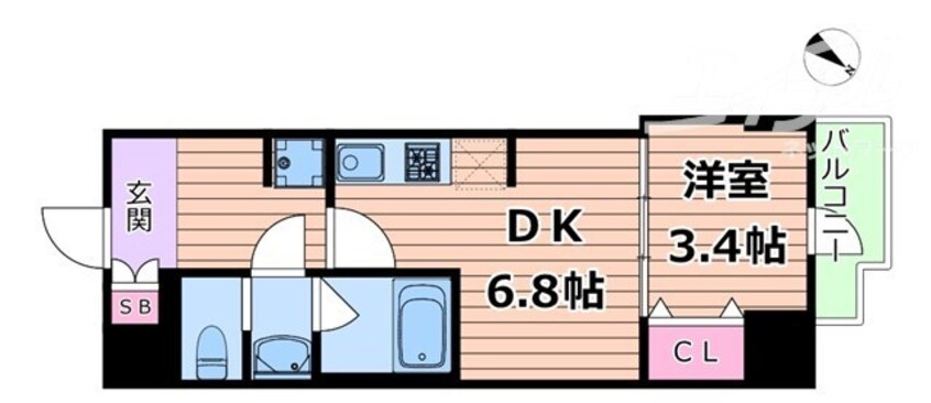 間取図 Dimora靭公園