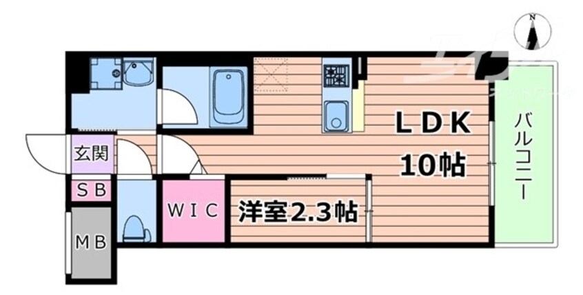 間取図 コンフォリア・リヴ北浜平野町