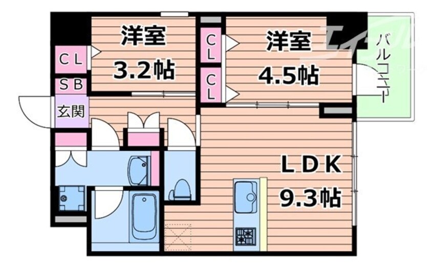間取図 S-RESIDENCE福島diverse