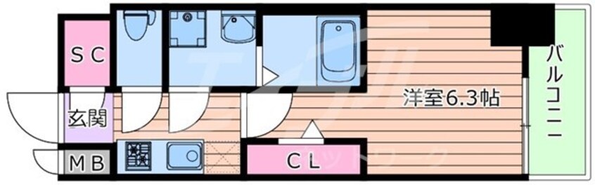間取図 ファーストフィオーレ京橋ブレイニー