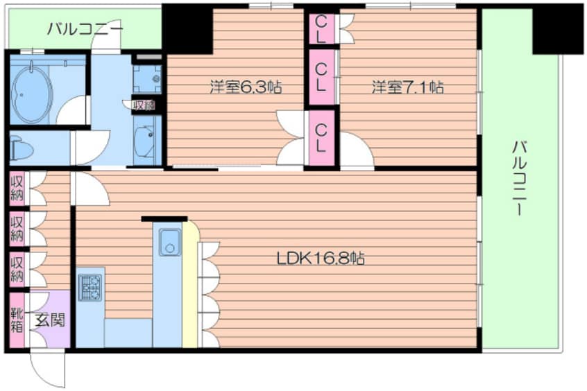 間取図 リーガルタワー大阪