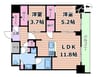 アーバネックス天満橋Front 2LDKの間取り