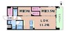 アーバネックス中崎町Ⅱ 2LDKの間取り
