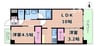 アーバネックス中崎町Ⅱ 2LDKの間取り