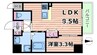 ArtizA京橋WEST 1LDKの間取り