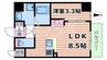 ArtizA京橋WEST 1LDKの間取り