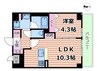 テラスレジデンス新大阪 1LDKの間取り