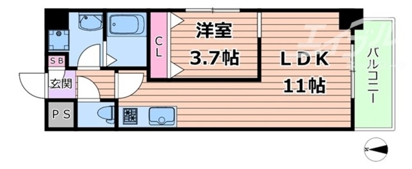 間取図 エクレレメディコ天六