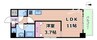 エクレレメディコ天六 1LDKの間取り