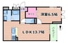 サニーレジデンス鷺洲A 1LDKの間取り