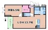 サニーレジデンス鷺洲A 1LDKの間取り