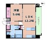 リンクハウス北梅田 1LDKの間取り