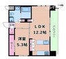 リンクハウス北梅田 1LDKの間取り