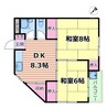 千里七尾マンション 2DKの間取り