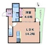 オーベル今里south 1LDKの間取り