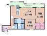 オーベル今里south 2LDKの間取り