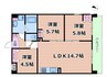 GLUCK　MAISON　F-EBIE XVII 3LDKの間取り