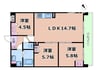 GLUCK　MAISON　F-EBIE XVII 3LDKの間取り