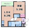 レネスト新深江Bの間取図