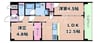 スプランディッド城東関目 2LDKの間取り