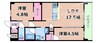 スプランディッド城東関目 2LDKの間取り