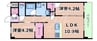 スプランディッド城東関目 2LDKの間取り