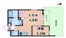 S-MOVE都島EAST 1LDKの間取り