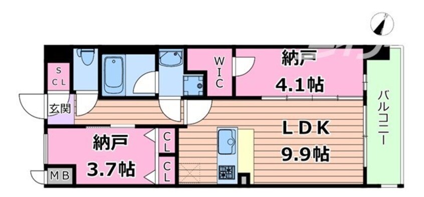間取図 スプランディッド梅田グランノース