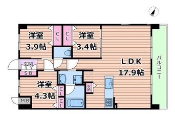 間取図 スプランディッド梅田グランノース