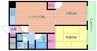 エバーグリーン旭 2DKの間取り