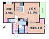 シャーメゾン　アヴァンス 2LDKの間取り