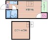 野江ハイツ 1Rの間取り