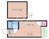 野江ハイツ 1Rの間取り