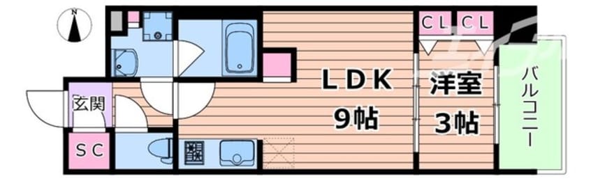 間取図 S-RESIDENCE天満橋ar