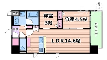 間取図 スプランディッド本町東DUE