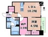 ルフォンプログレ新町 1LDK+Sの間取り