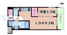 コンフォリア新大阪宮原Q 1LDKの間取り