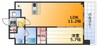 グランカーサ新大阪SOUTH 1LDKの間取り