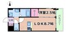 セレニテ新大阪グランデミリュー 1LDKの間取り