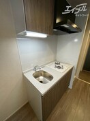 コンロ2口あります。 ブランシエスタ森ノ宮