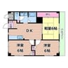 カーサ山野 3DKの間取り