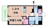 ワールドアイ大阪城EASTⅢ 1LDKの間取り